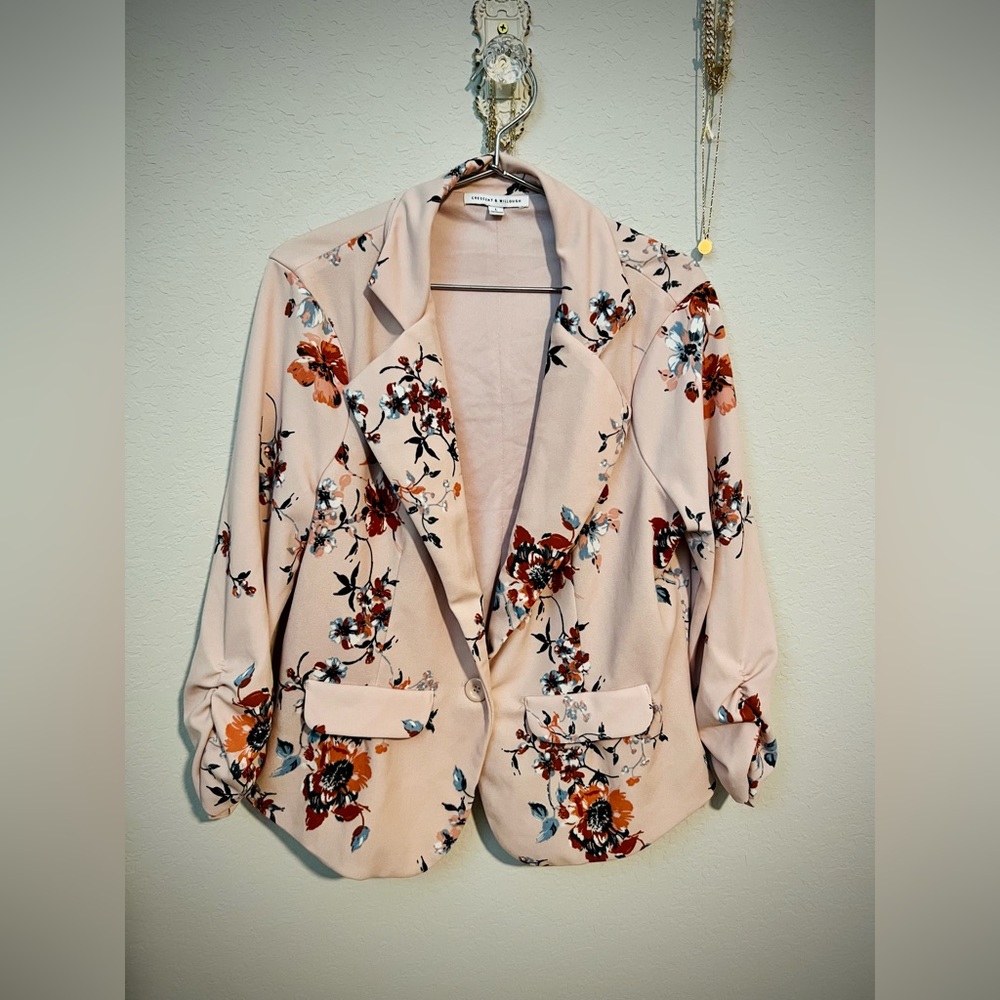 Women’s Floral Blazer (3/4 Sleeves)